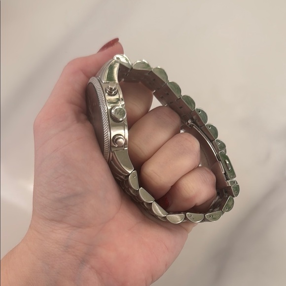 Michael Kors Silver Chronograph Watch - Picture 3 of 5